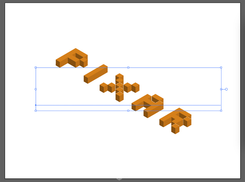 用AI制作简单3D立体文字效果