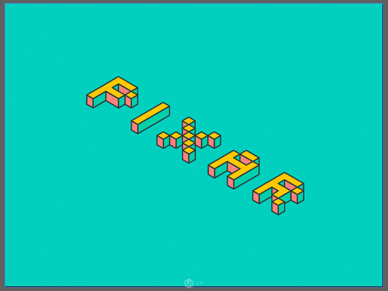 用AI制作简单3D立体文字效果