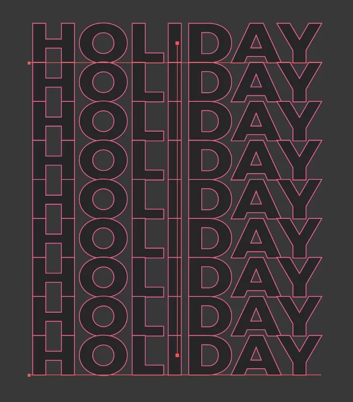 用AI做弯曲文字渐变效果