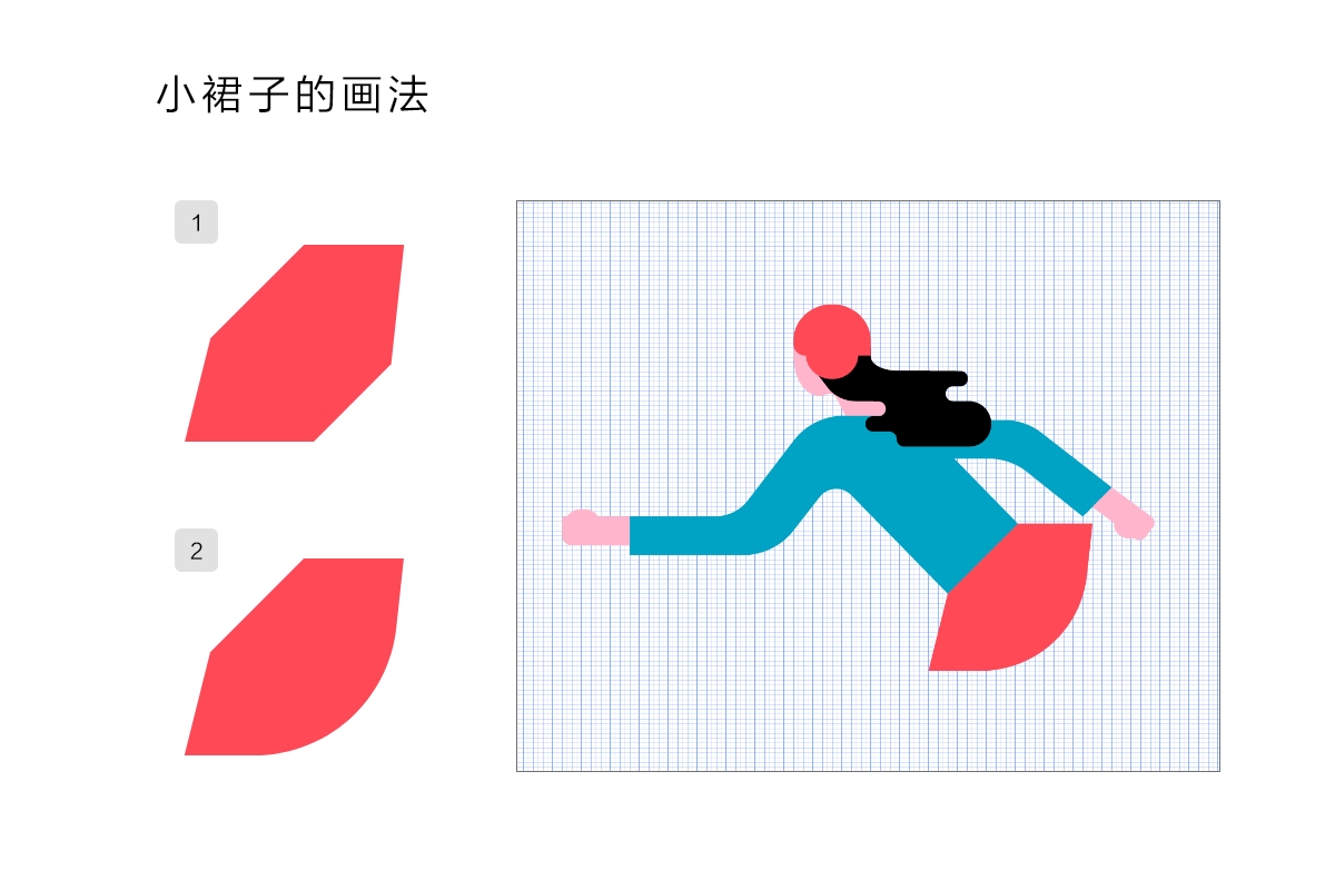 AI+PS绘制扁平滑轮少女风格插画