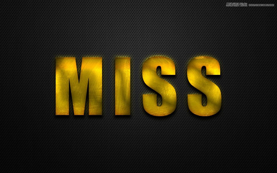 PS制作黄金质感金属艺术字