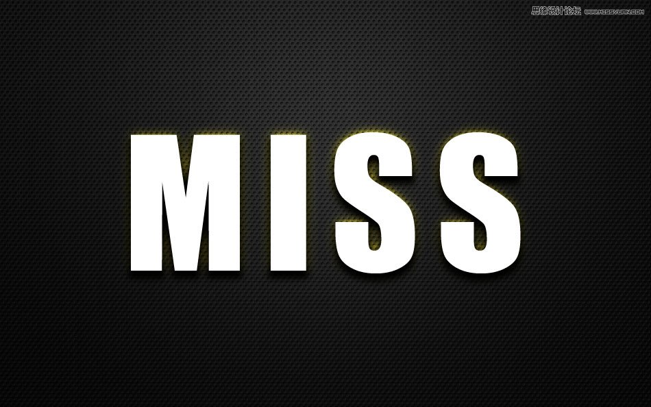 PS制作黄金质感金属艺术字