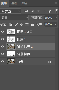 巧用PS滤镜把城市建筑照片转成素描线稿效果