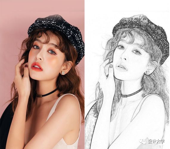 用PS给数码照片提取线稿