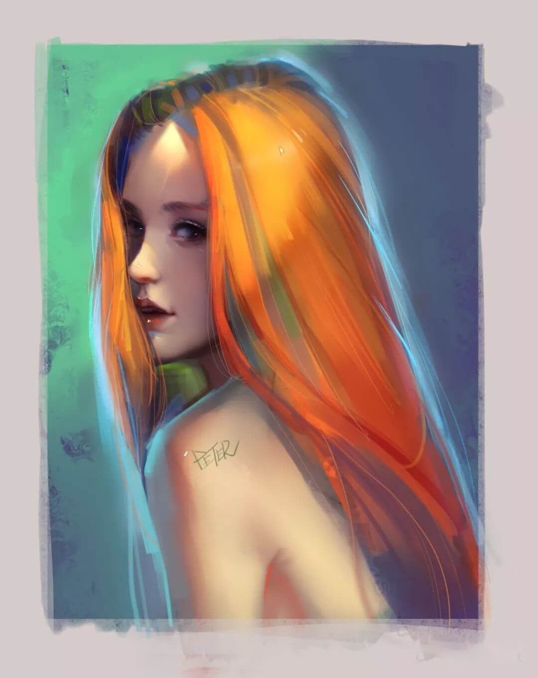 PS零基础手绘头像教程！48G全套打包拿走