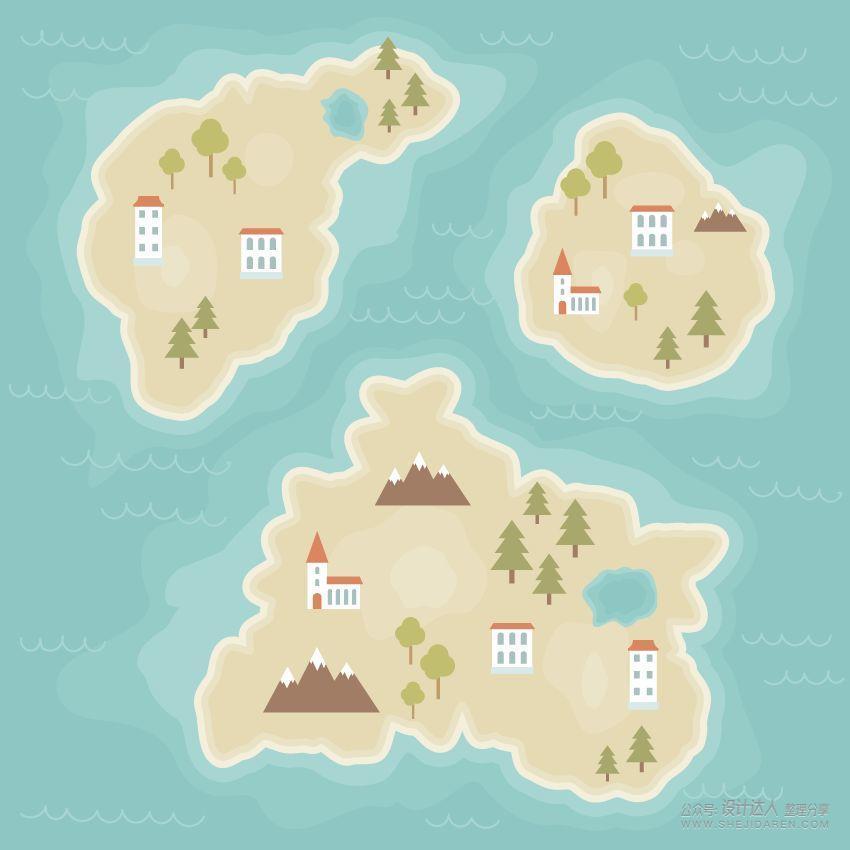 用AI绘制矢量卡通地图