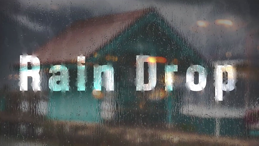 Photoshop制作玻璃上的雨滴字效果