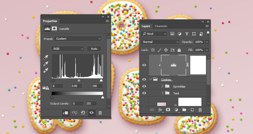 用PS制作美味的饼干字体