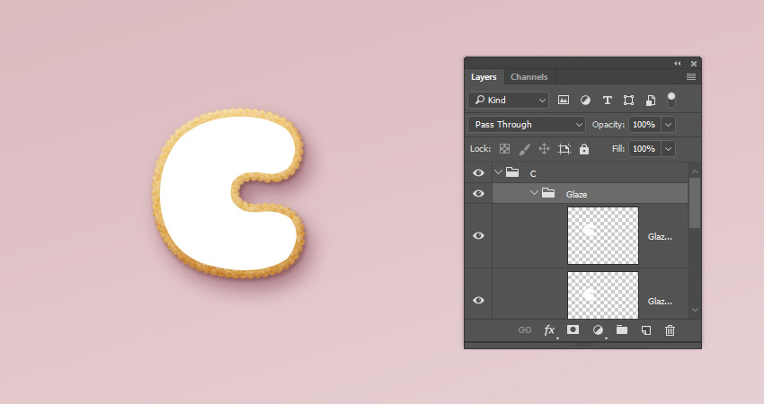 用PS制作美味的饼干字体