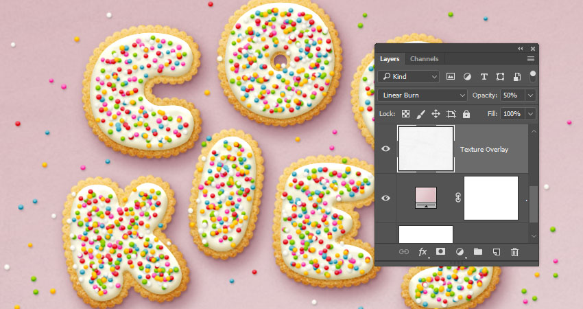 用PS制作美味的饼干字体