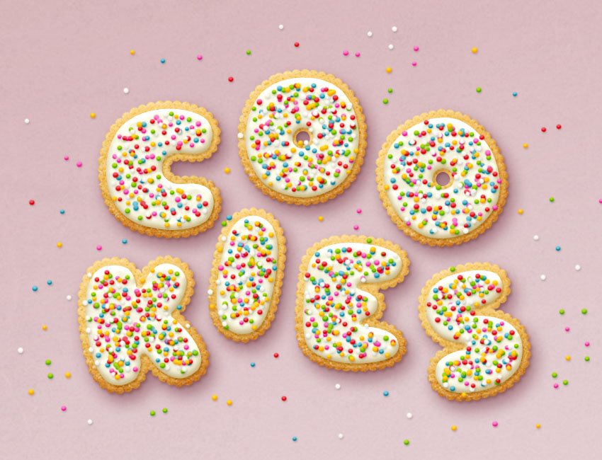 用PS制作美味的饼干字体