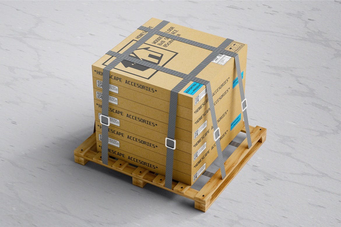 纸板大包装模型PSD样机