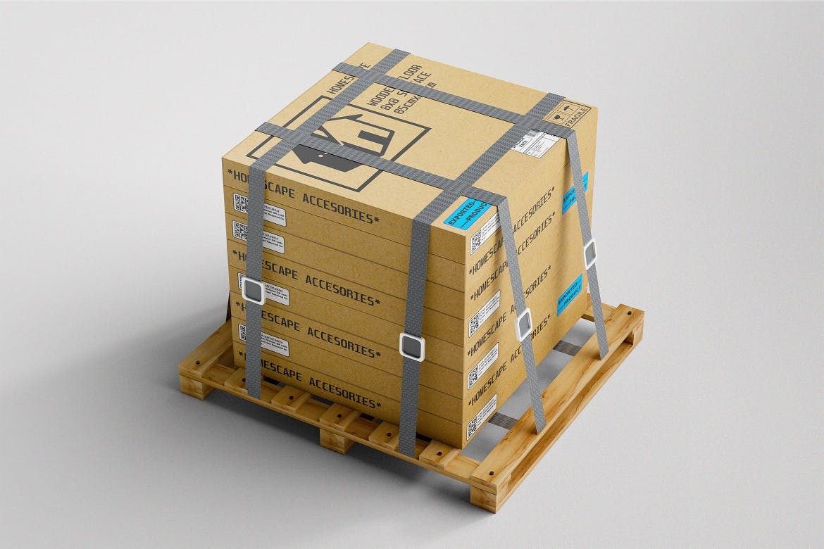 纸板大包装模型PSD样机