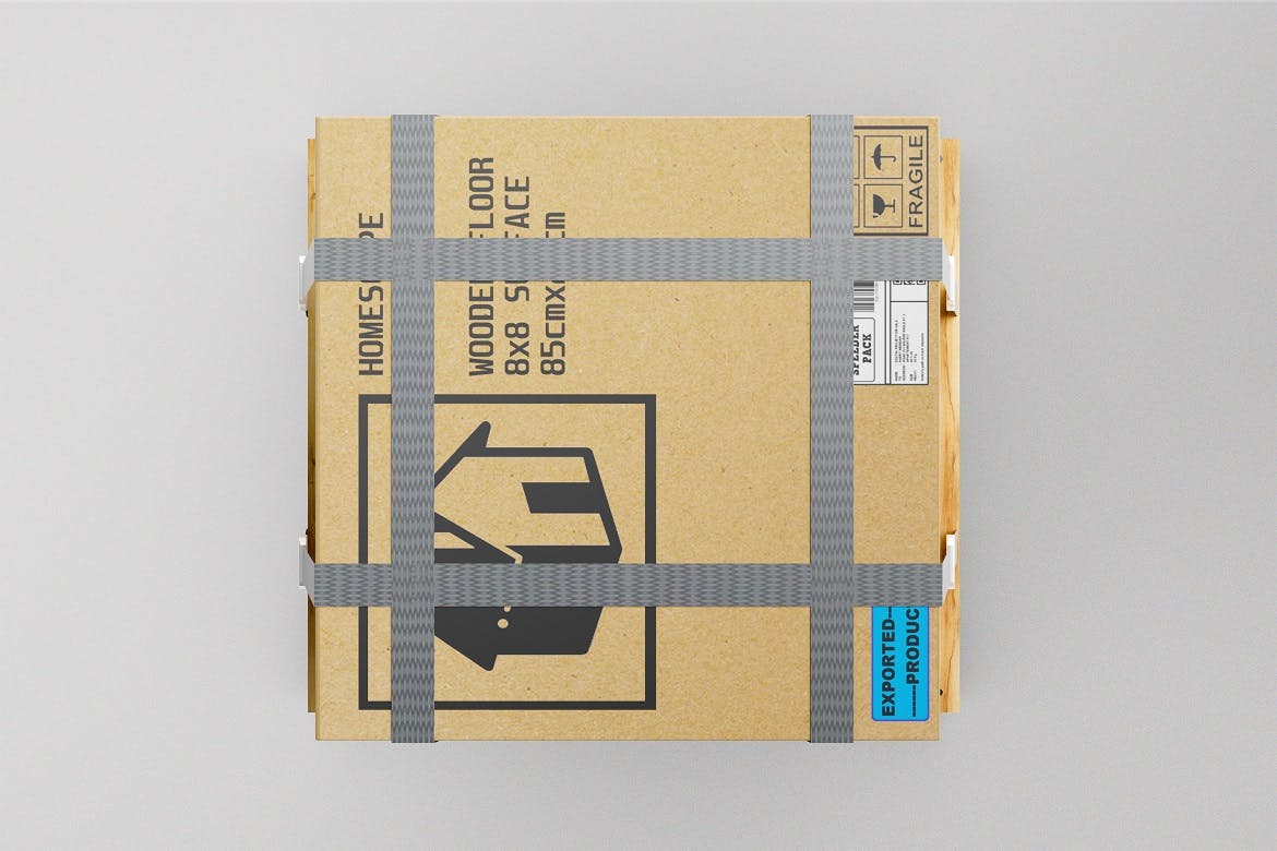 纸板大包装模型PSD样机