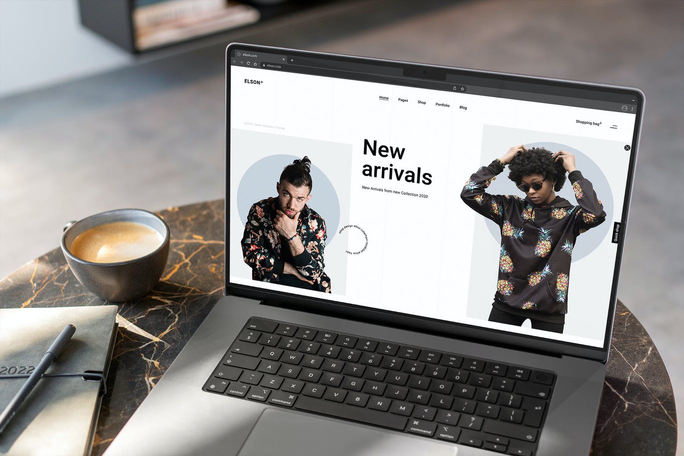 图片效果逼真的MacBook Pro 2021样机（PSD）