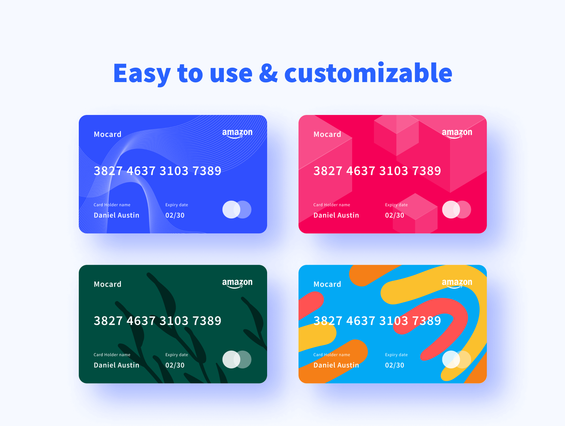 150个风格绚丽的电子钱包银行卡片