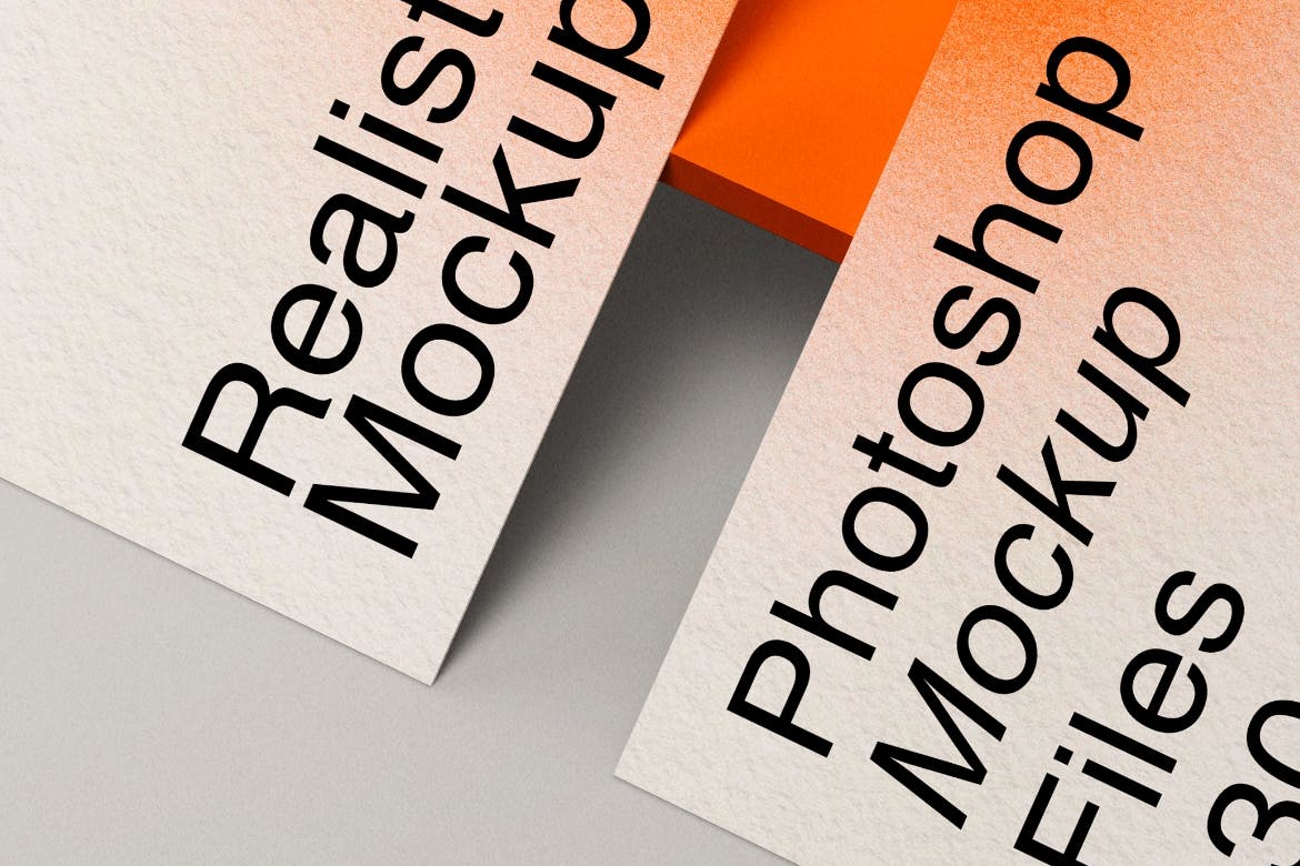 高端红色磨砂商务名片样机PSD文件