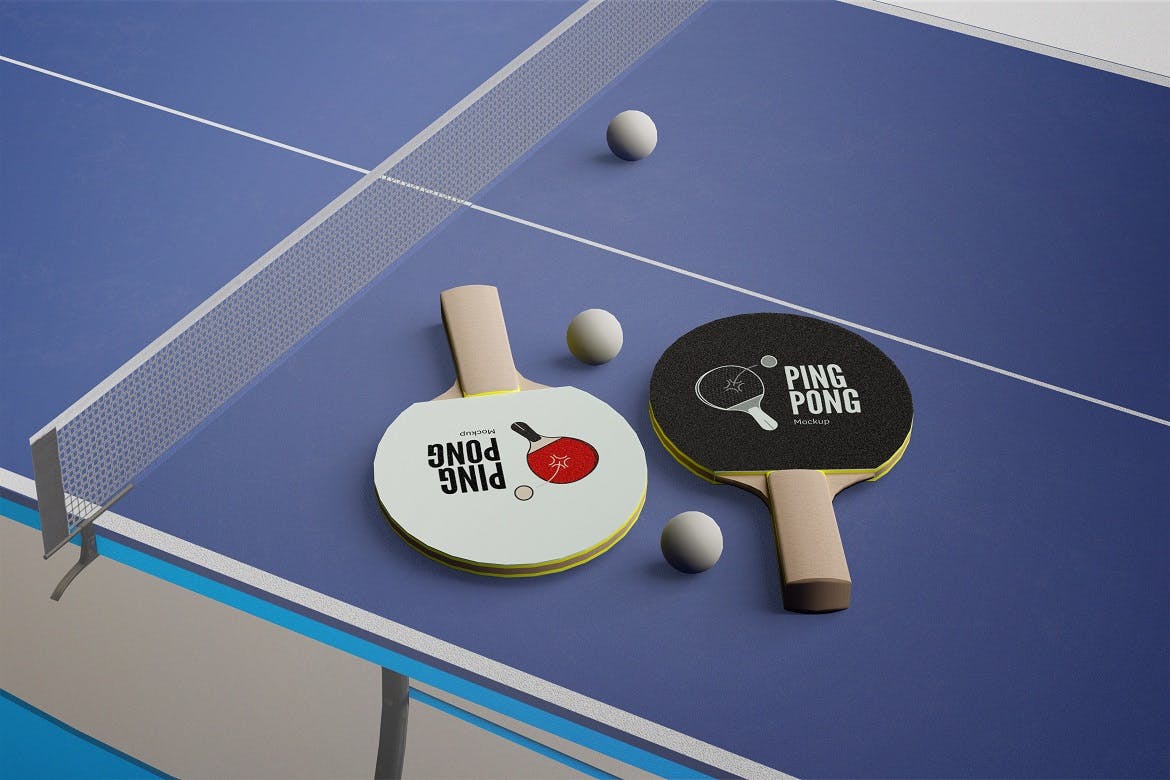 少见的乒乓球拍相关产品PSD样机模型