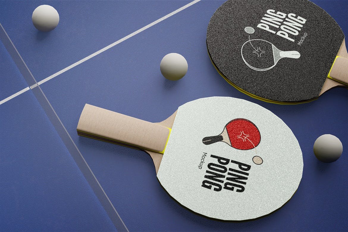 少见的乒乓球拍相关产品PSD样机模型