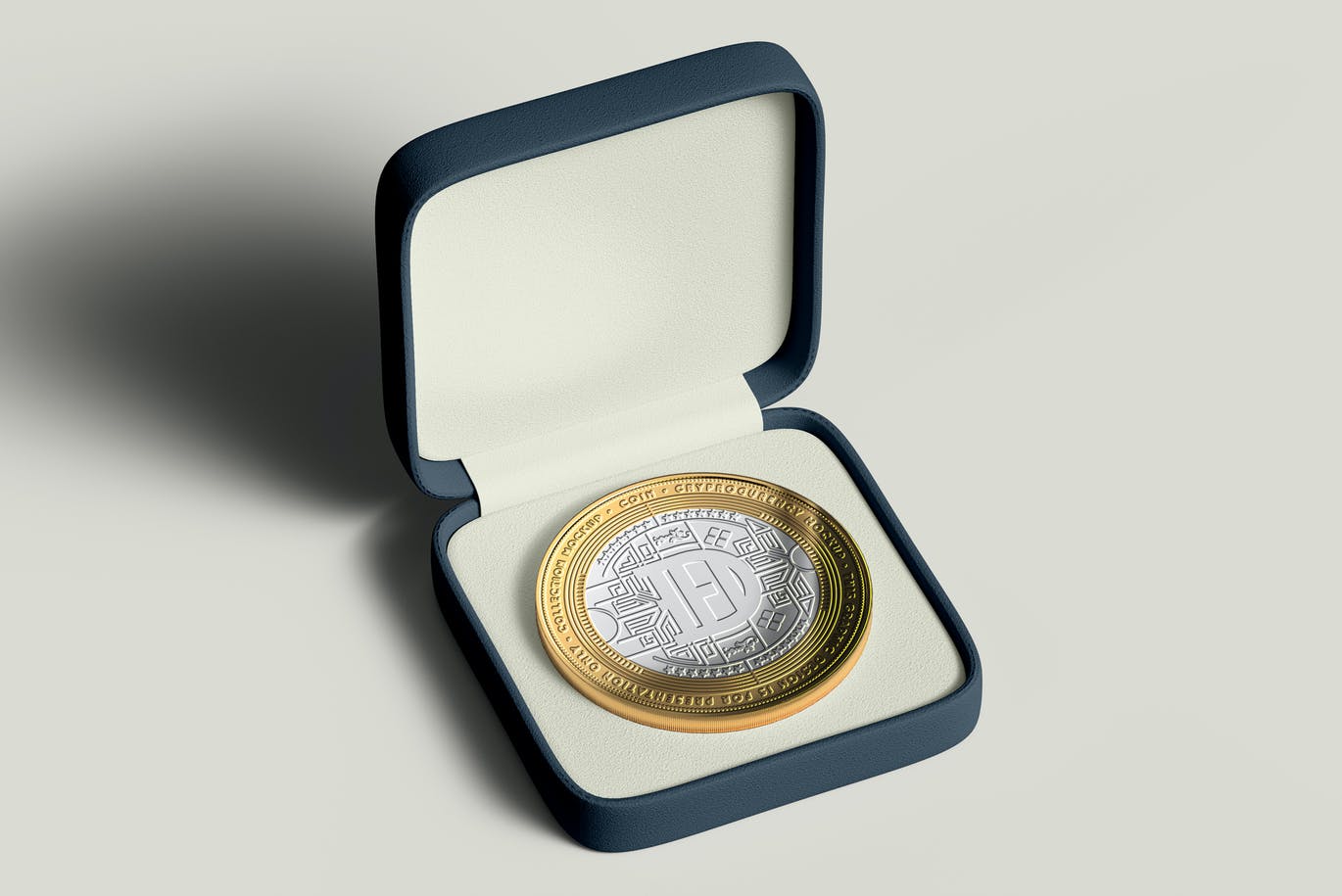 金色不同角度硬币奖牌样机PSD模型