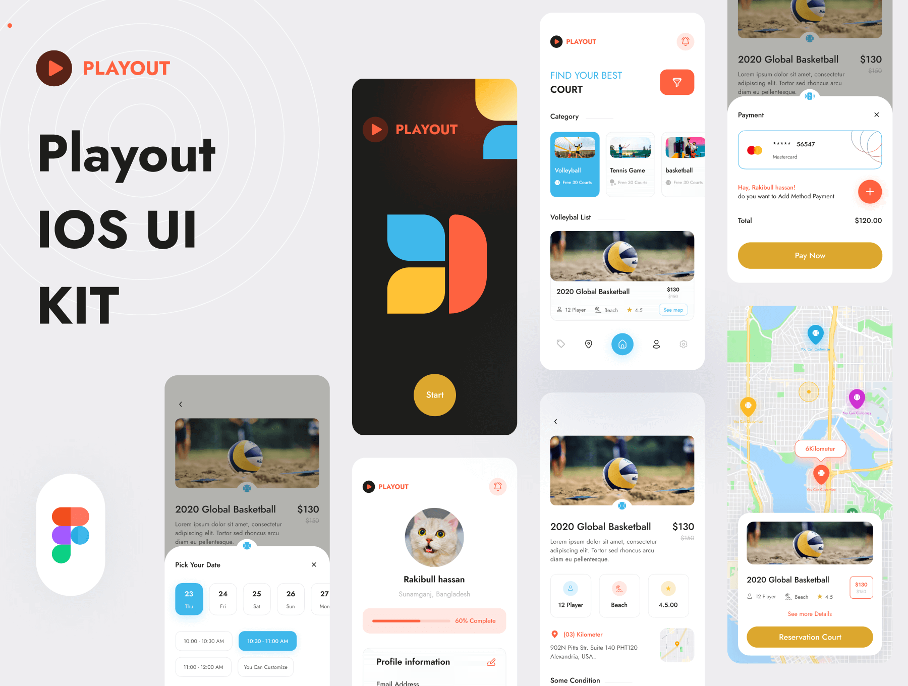 46个简洁五人制足球主题APP UI界面