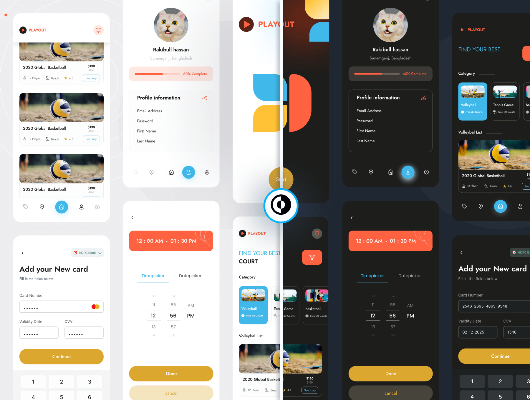 46个简洁五人制足球主题APP UI界面