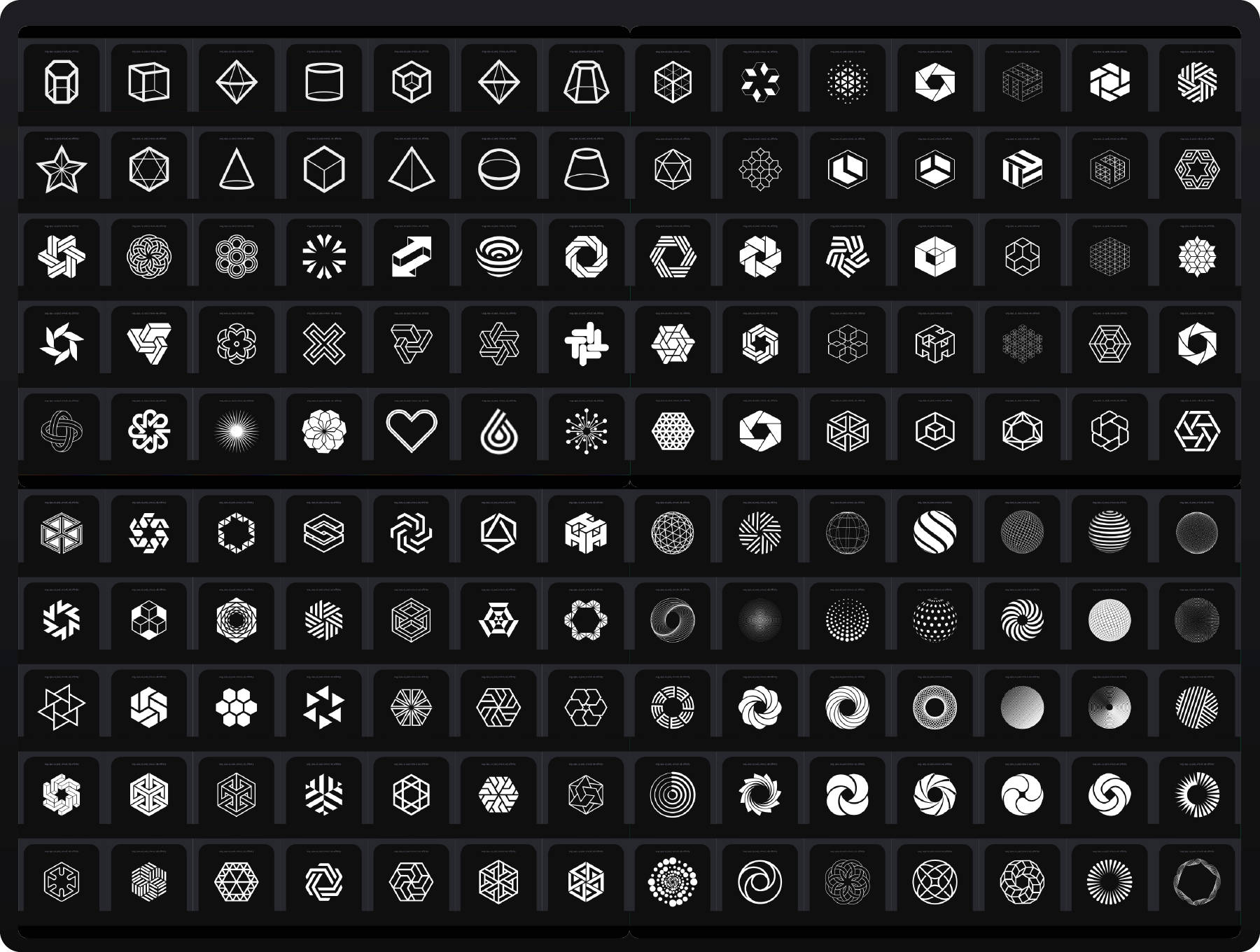 1272个矢量形状素材包，做LOGO设计灵感首选