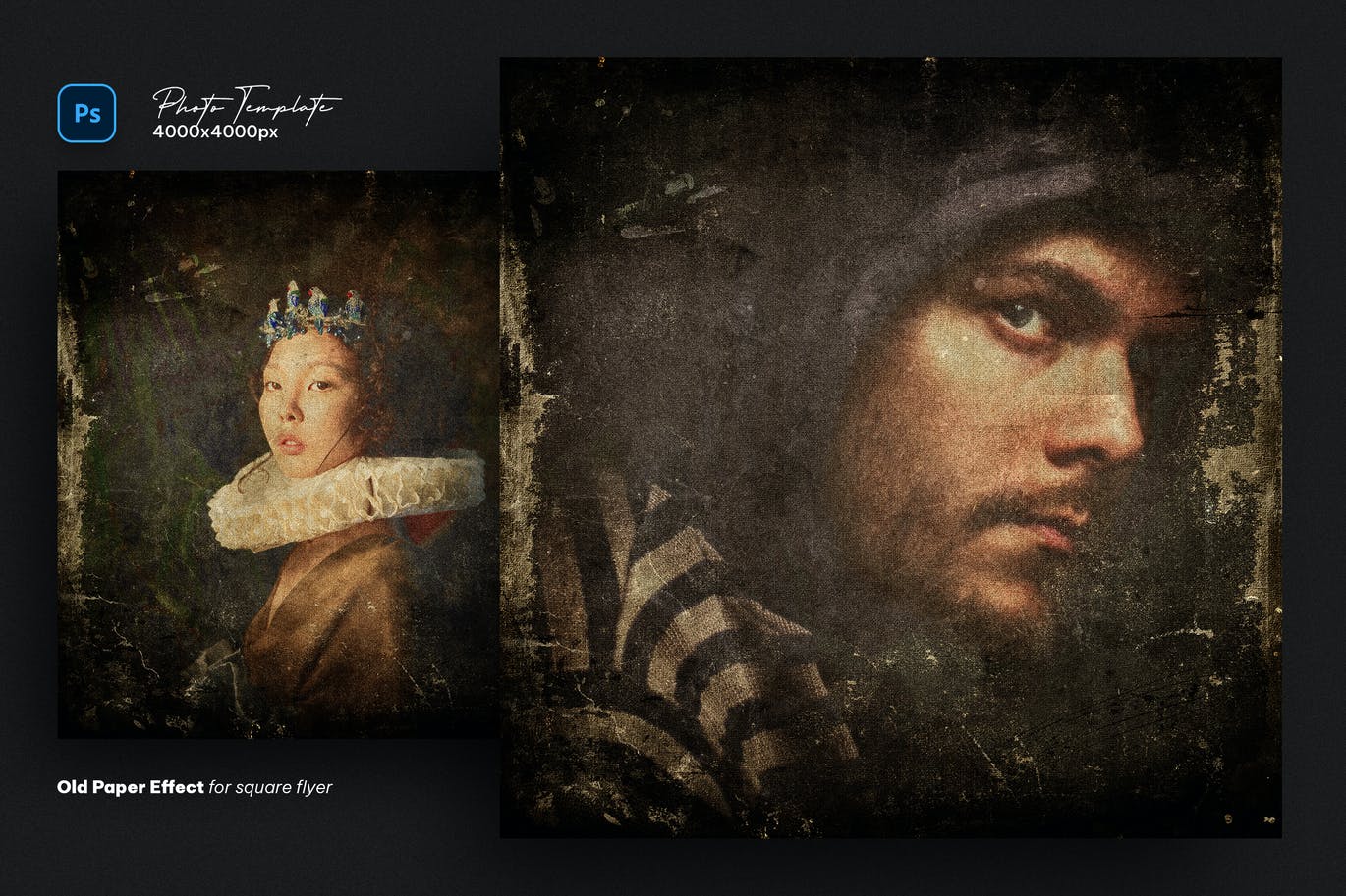 PS一键生成高品质复古质感老照片效果