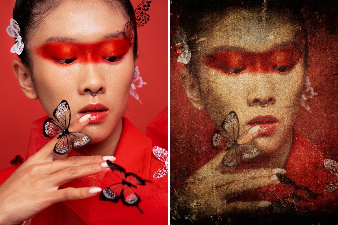 PS一键生成高品质复古质感老照片效果