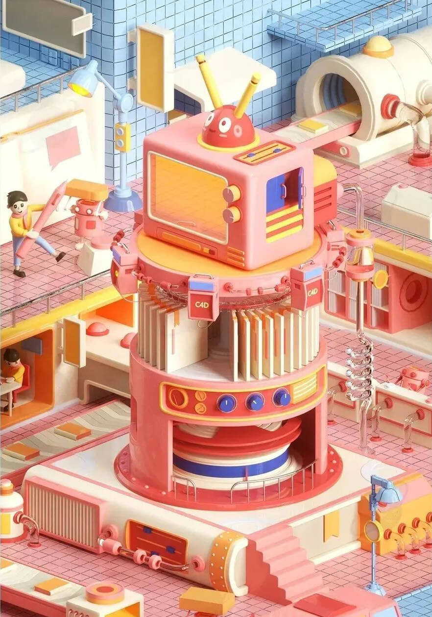 这些C4D场景和卡通IP模型！越看越惊艳！