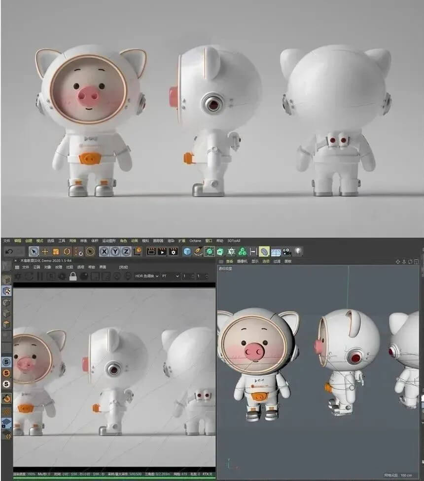 这些C4D场景和卡通IP模型！越看越惊艳！