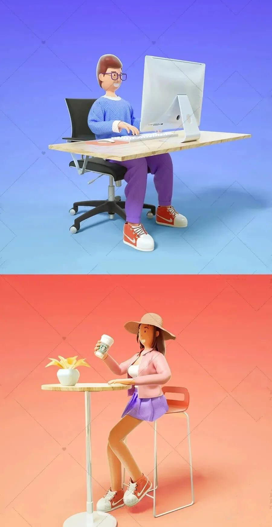 这些C4D场景和卡通IP模型！越看越惊艳！