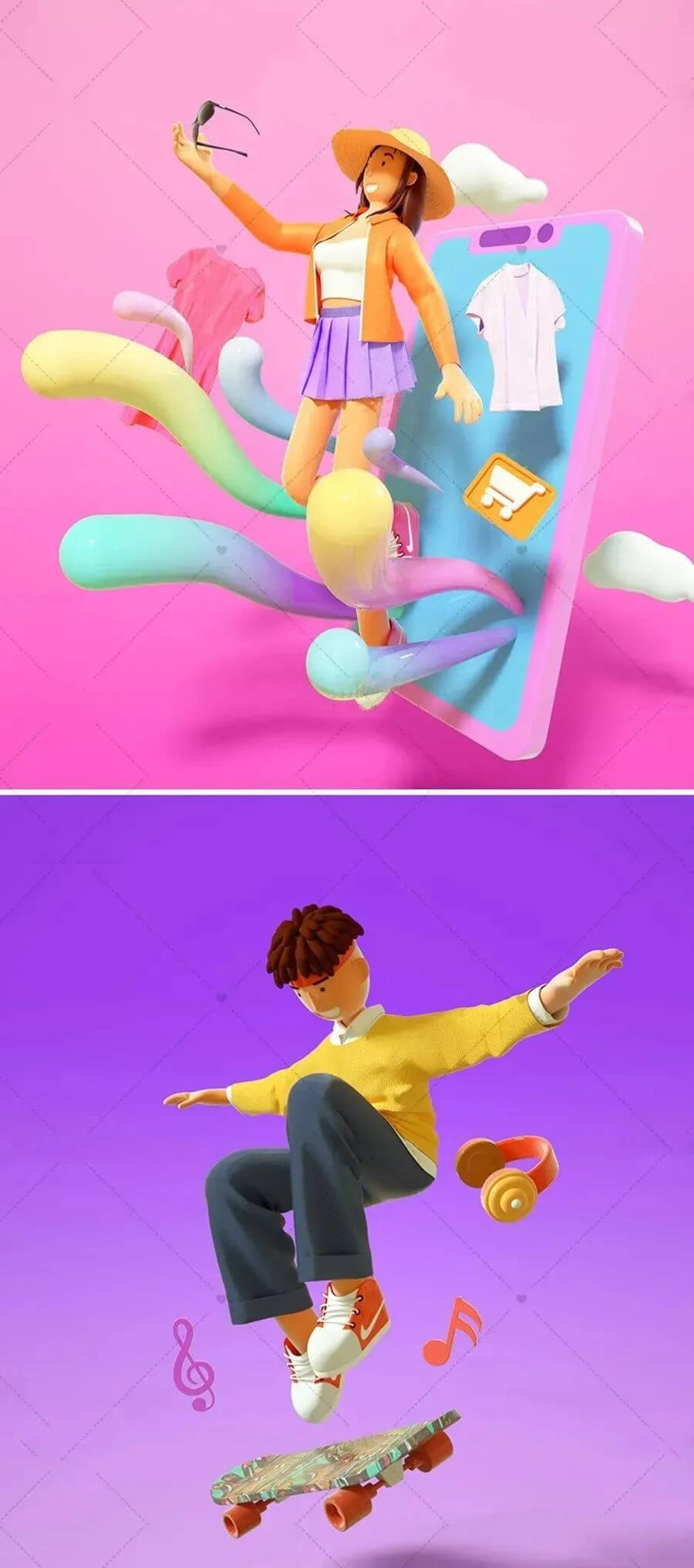 这些C4D场景和卡通IP模型！越看越惊艳！