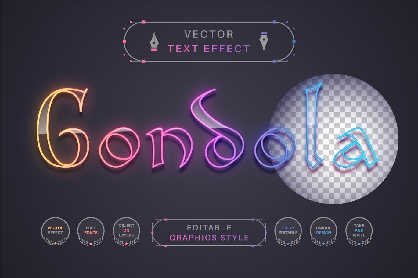 一步生成酷炫渐变彩色特效字体效果