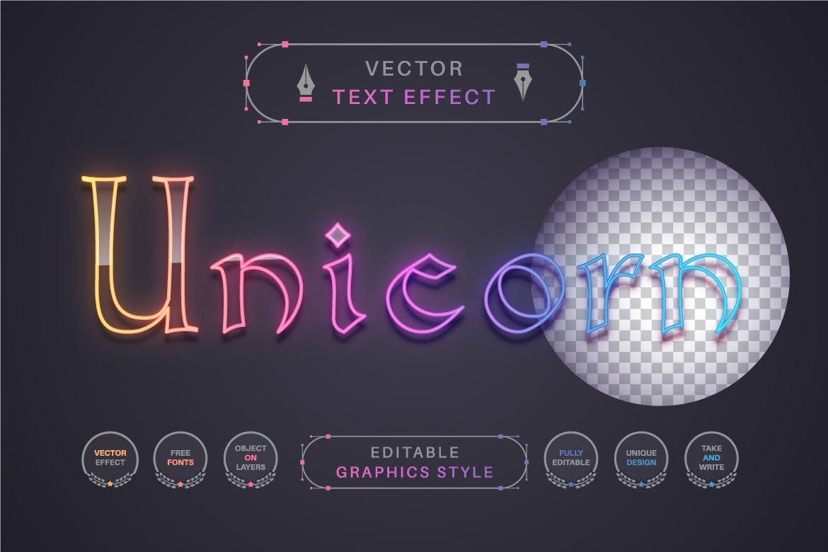 一步生成酷炫渐变彩色特效字体效果