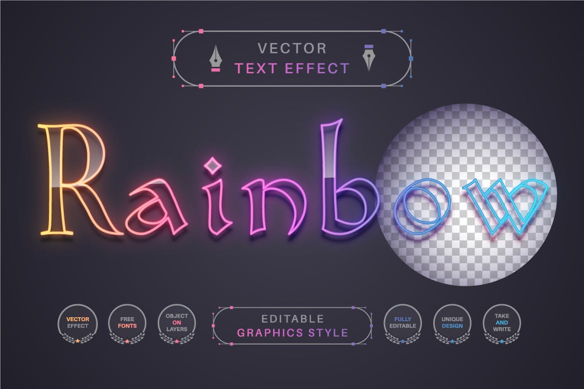 一步生成酷炫渐变彩色特效字体效果