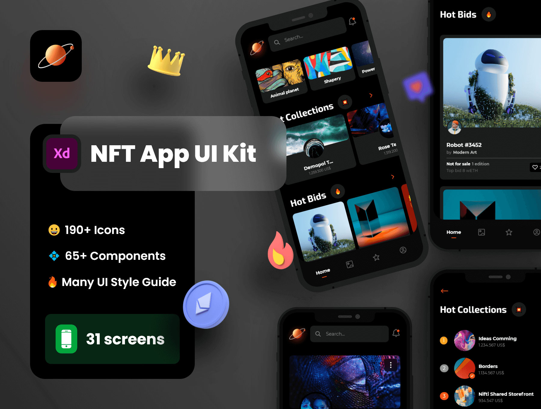 31个高品质稀有黑色绚丽UI界面