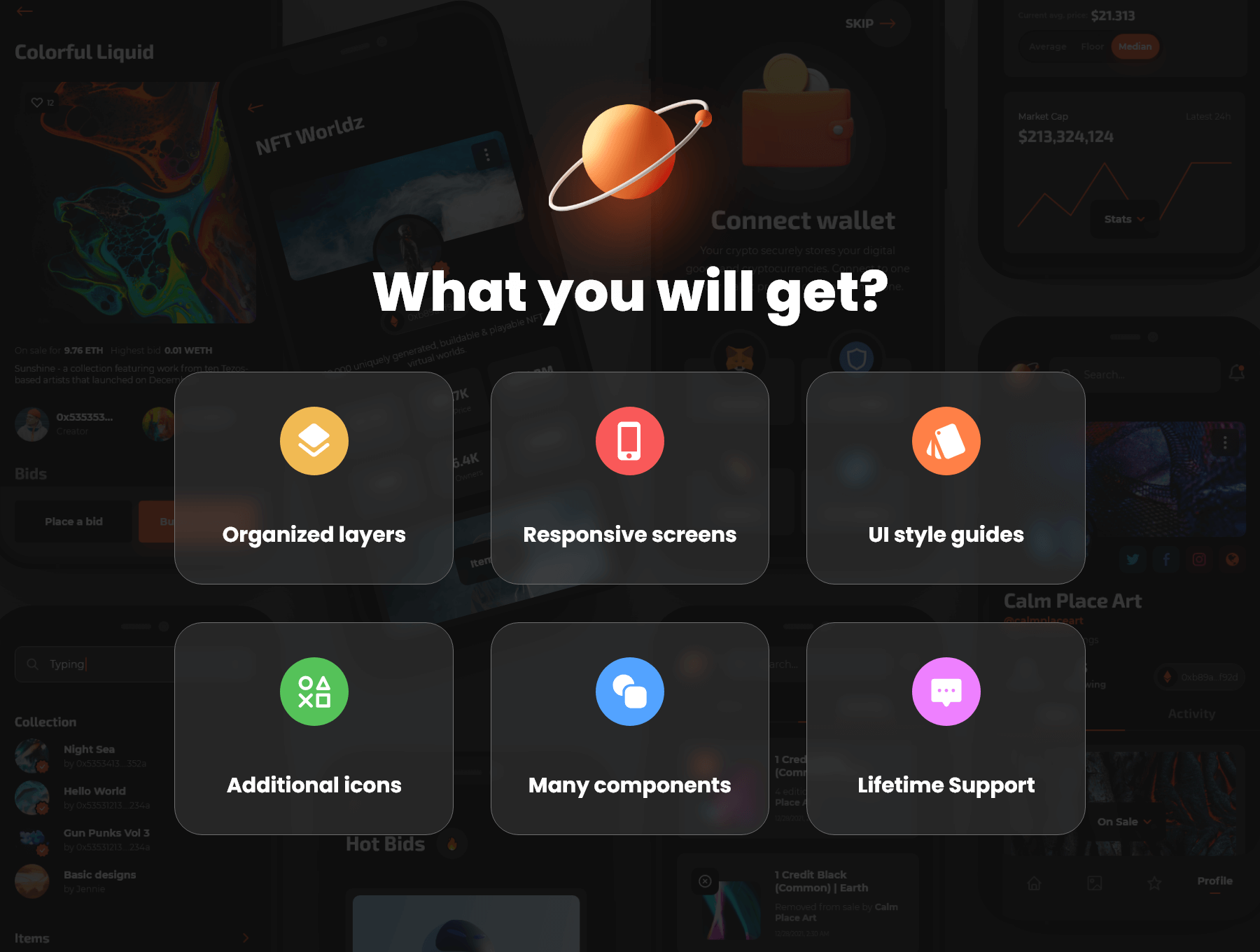 31个高品质稀有黑色绚丽UI界面