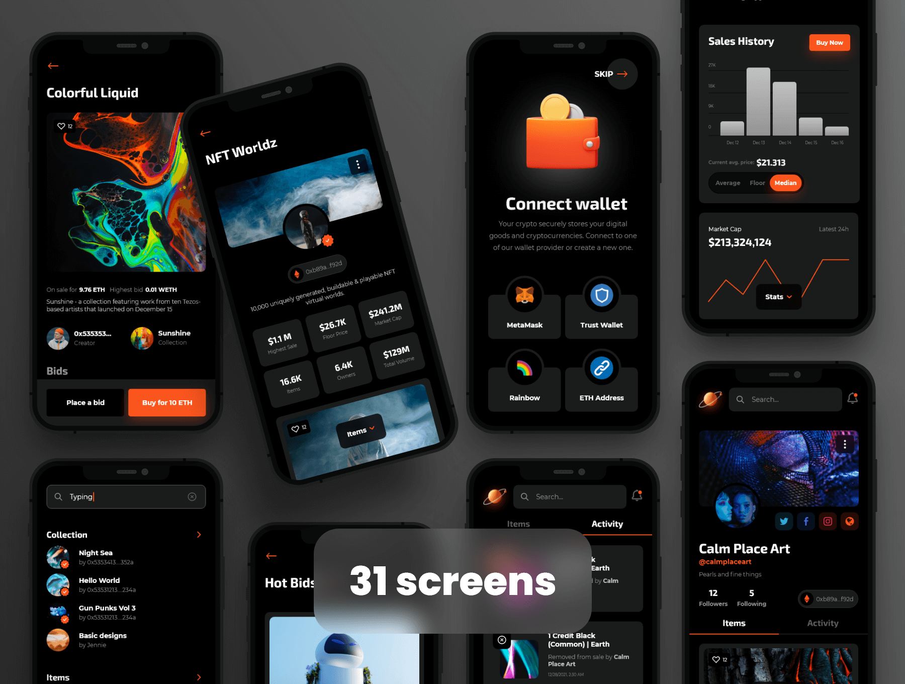 31个高品质稀有黑色绚丽UI界面