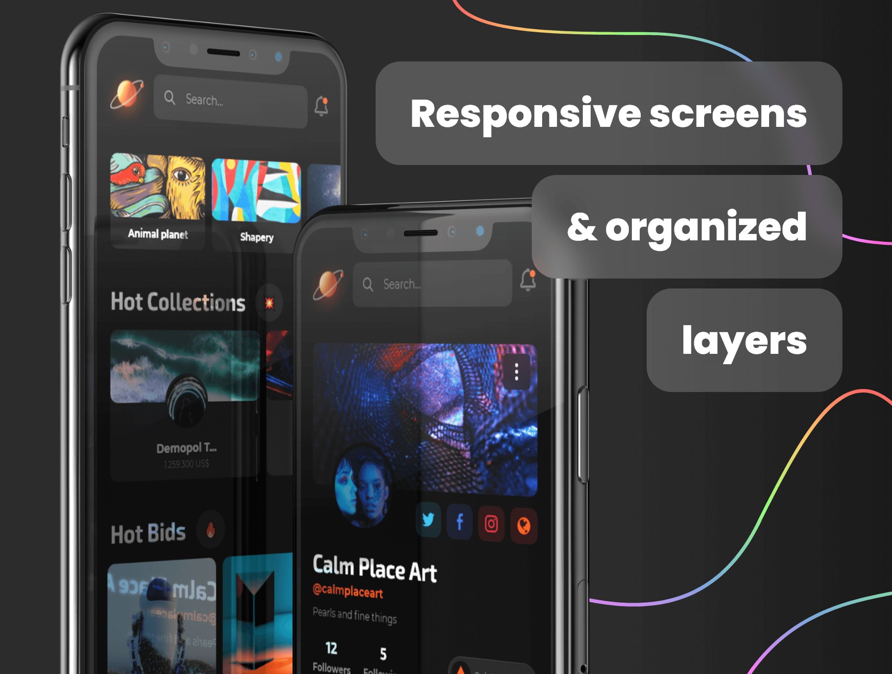 31个高品质稀有黑色绚丽UI界面