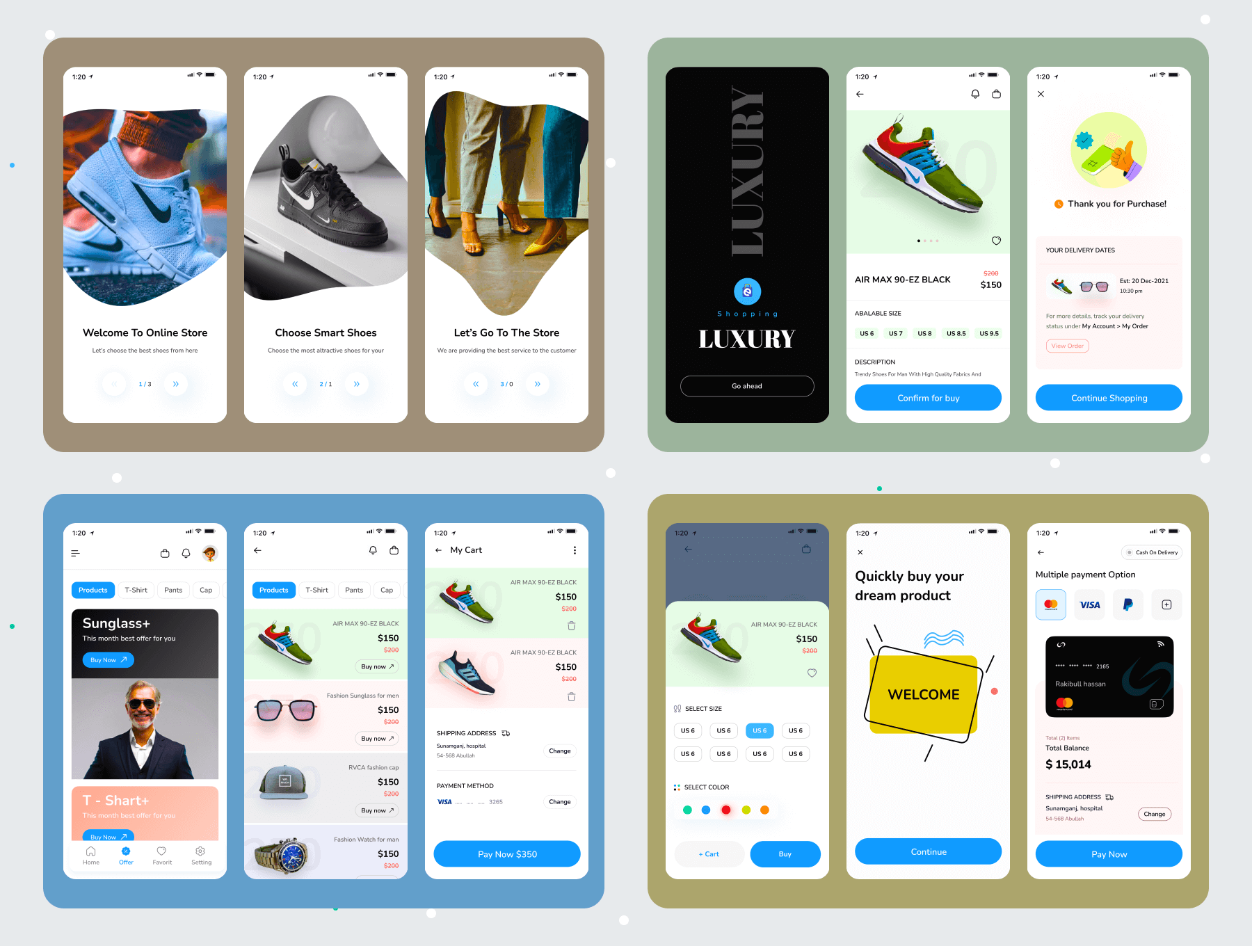 50多个小清新男装在线商城APP UI界面