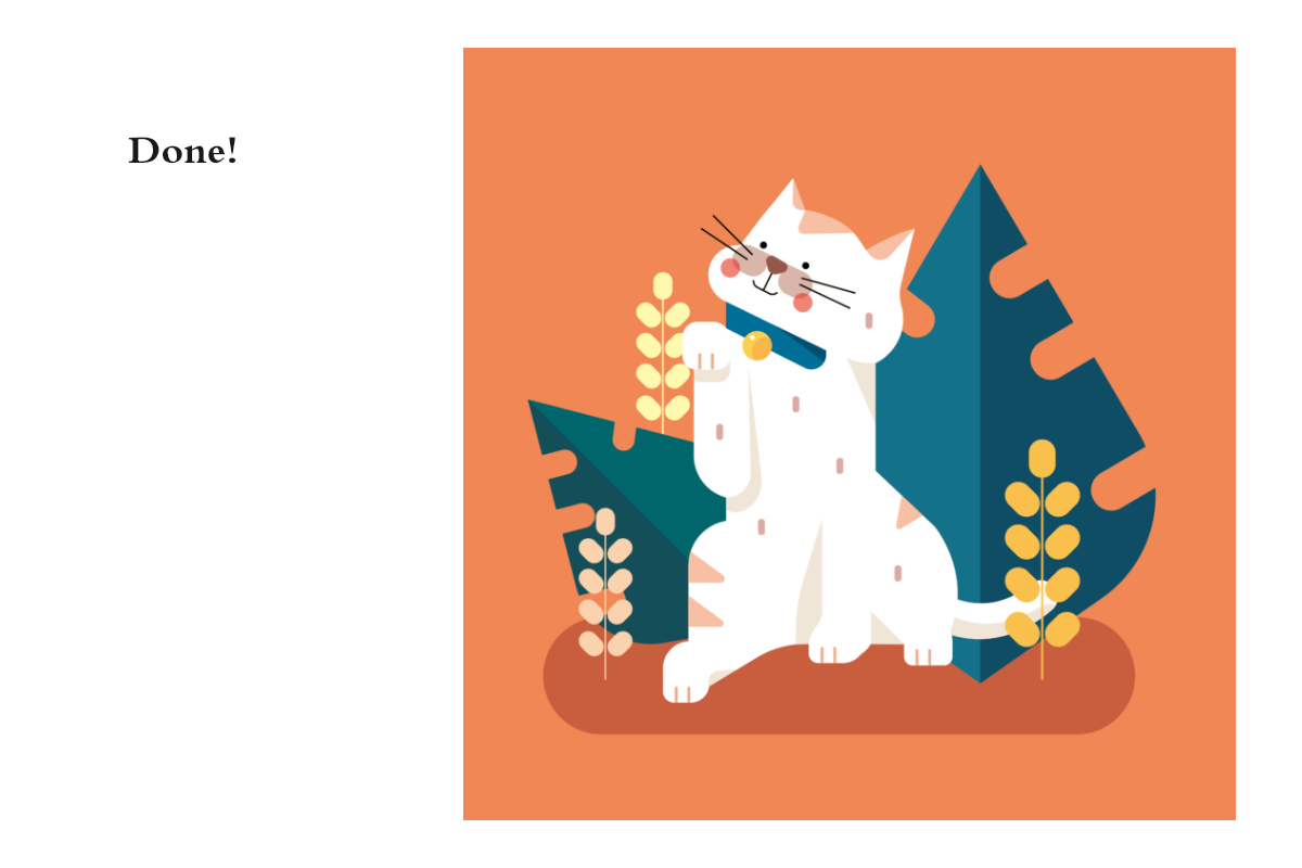 AI+PS画可爱的招财猫插画Banner