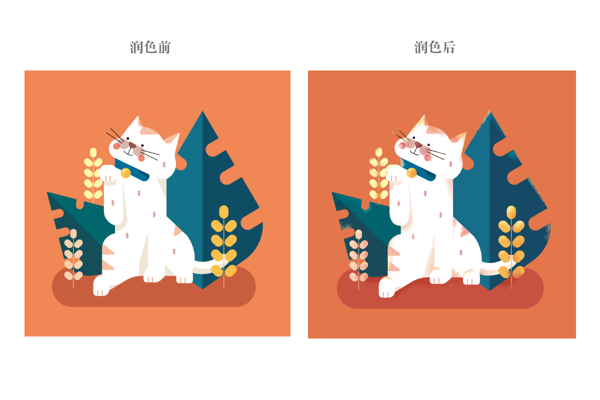 AI+PS画可爱的招财猫插画Banner