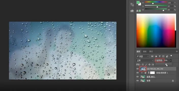 巧用PS制作水雾玻璃效果人物照片