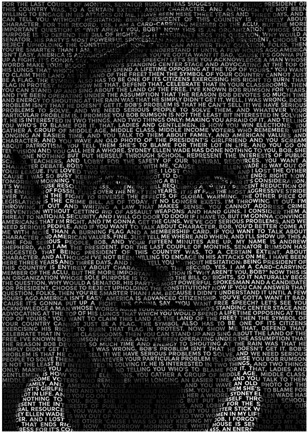 PS置换滤镜打造文字人像效果