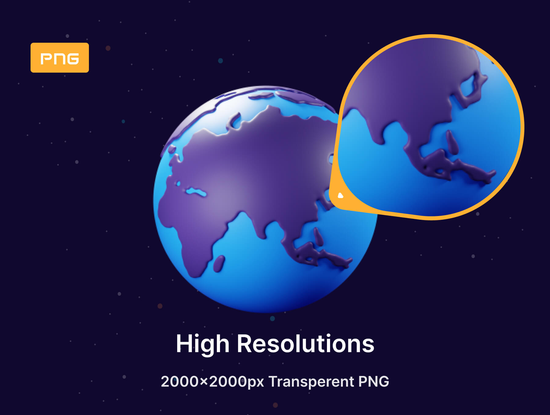 宇宙外太空科幻主题3D图标模型素材包