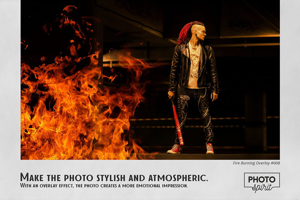 效果惊人的火焰燃烧照片叠层JPG素材