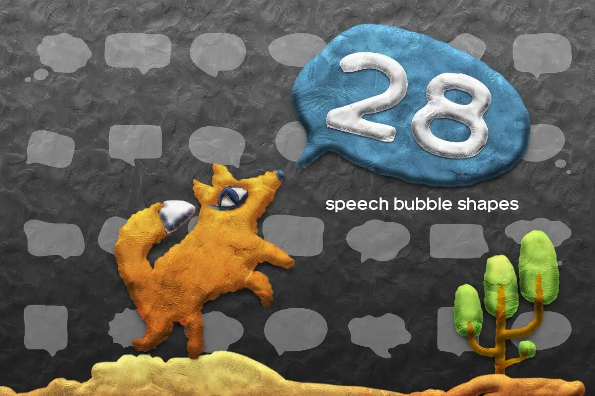 可爱卡通橡皮泥风格PS素材包