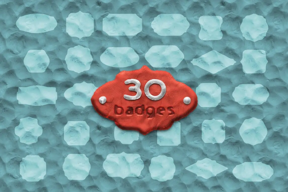 可爱卡通橡皮泥风格PS素材包