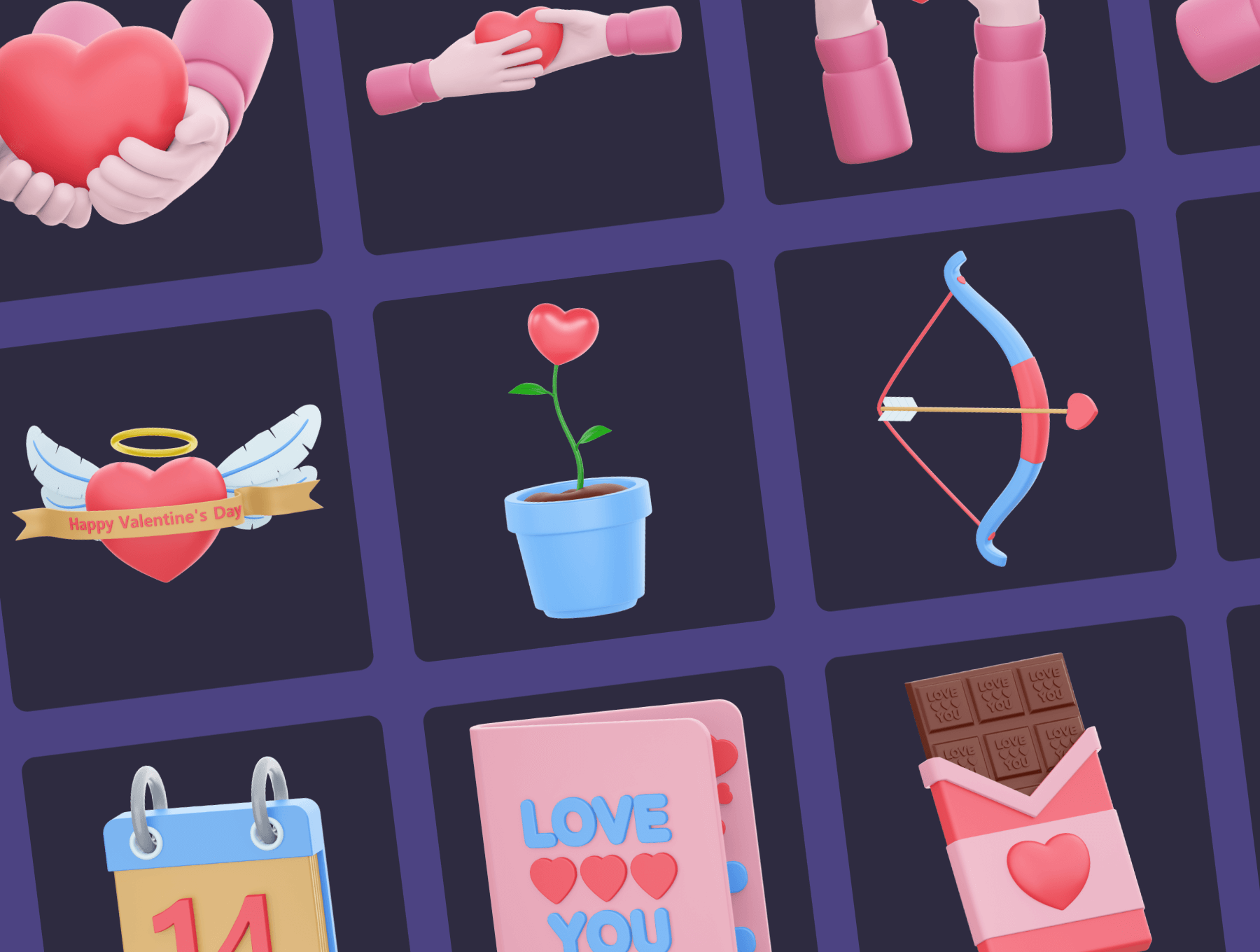 25个粉色情人节促销相关ICON图标